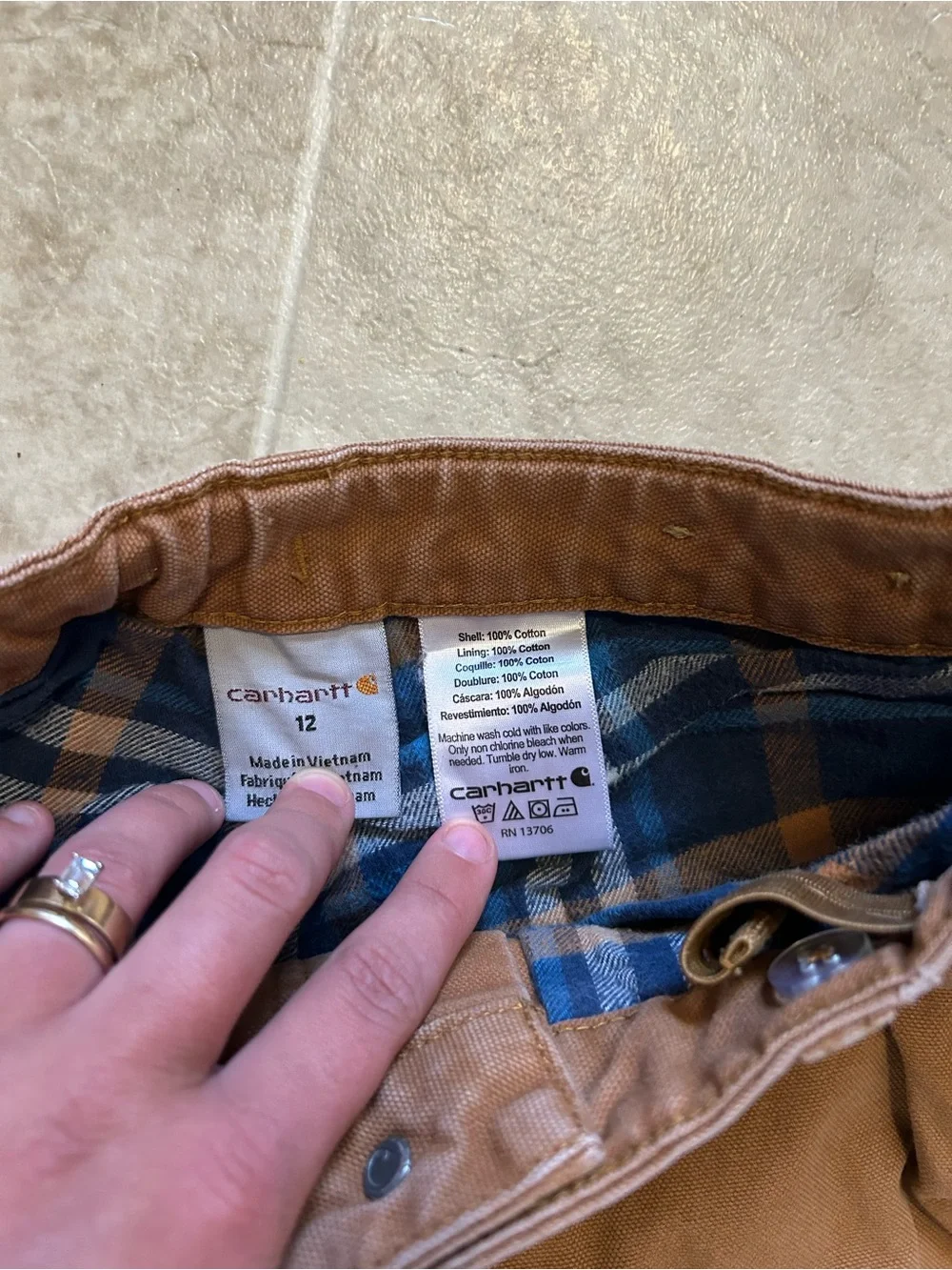 Carhartt Brown Cargo Work Pants